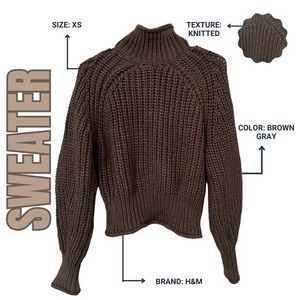 Brown/Grayish woman's sweater. Worn once.